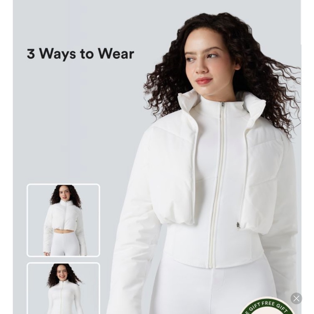 HALARA Women's White Bomber Jacket 2 pc